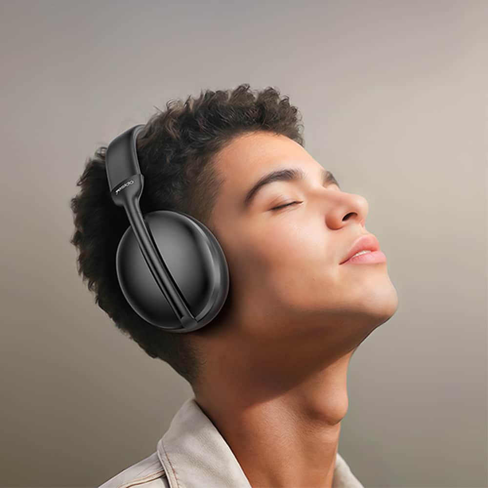 Yesido - Wireless Headphones (ep08) - With Bluetooth V5.3, Active Noise Cancelling, Microphone, 500mah - Black - Image 4