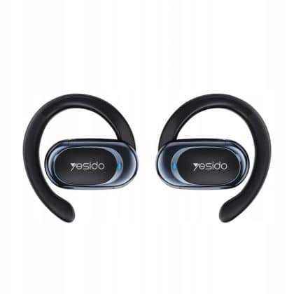 Yesido - Wireless Earbuds (ysp13) - With Bluetooth V5.3, Open-Ear Design, Air Conduction Sound, 600mah, Led - Black