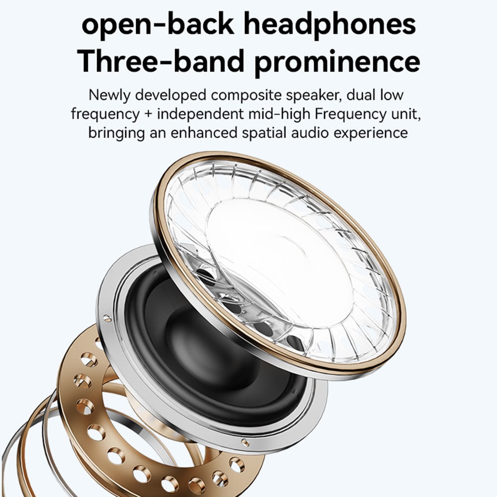 Yesido - Wireless Earbuds (ysp24) - With Bluetooth V5.4, Open-Ear Design, 400mah, Type-C - Black - Image 4