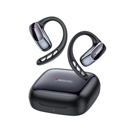 Yesido - Wireless Earbuds (ysp24) - With Bluetooth V5.4, Open-Ear Design, 400mah, Type-C - Black