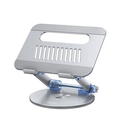 Yesido - Laptop Holder (lp06) - Strong Stand, Aluminum Alloy, 360 Rotation, For Devices 10 - 17.3 Inch - Silver