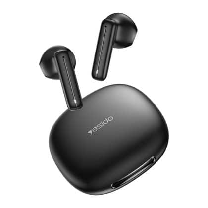 Yesido - Ασύρματα Ακουστικά (tws25) - Με Μικρόφωνο, Bluetooth V5.3, Ελεγχο Αφής, Σχεδίαση Ημι-Εντός Του Αυτιού, 250mah - Μαύρο