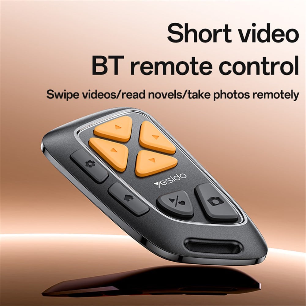 Yesido - Bluetooth Remote Control (sf25) - Swipe Videos/read Novels/take Photos Remotely, 200mah - Black - Image 3