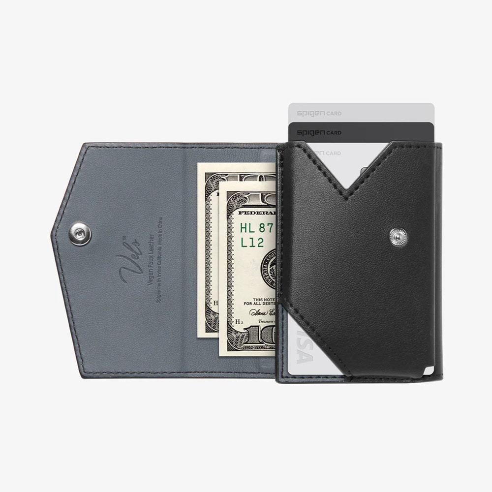 Spigen - Magsafe Wallet Valentinus Pro - 3 Cards Storage, Universal, Magnetic Grip, Slim Design, Secure Fit - Black - Image 4
