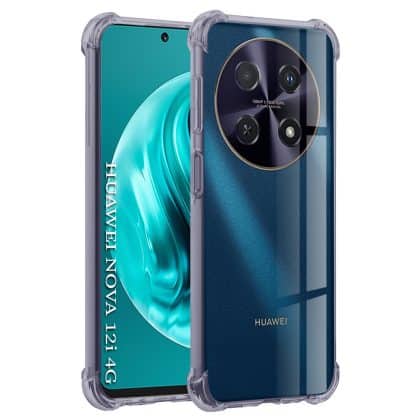 Techsuit Shockproof Clear Silicone - θήκη για Huawei nova 12i - Μαύρο