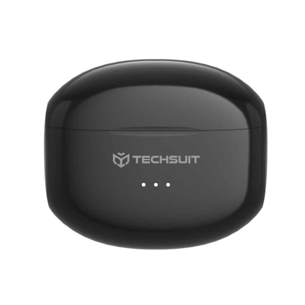 Techsuit - Premium Wireless Earbuds Audira pro (cw1) - Bluetooth V5.4, 300mah, Active Noise Cancelling, 4 Mic - Black - Image 6