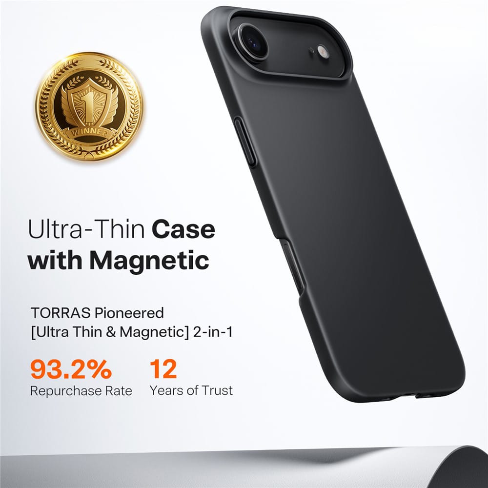 Torras - Slimfit Magsafe Σειρά - iPhone 17 Air - Μαύρο - Image 4