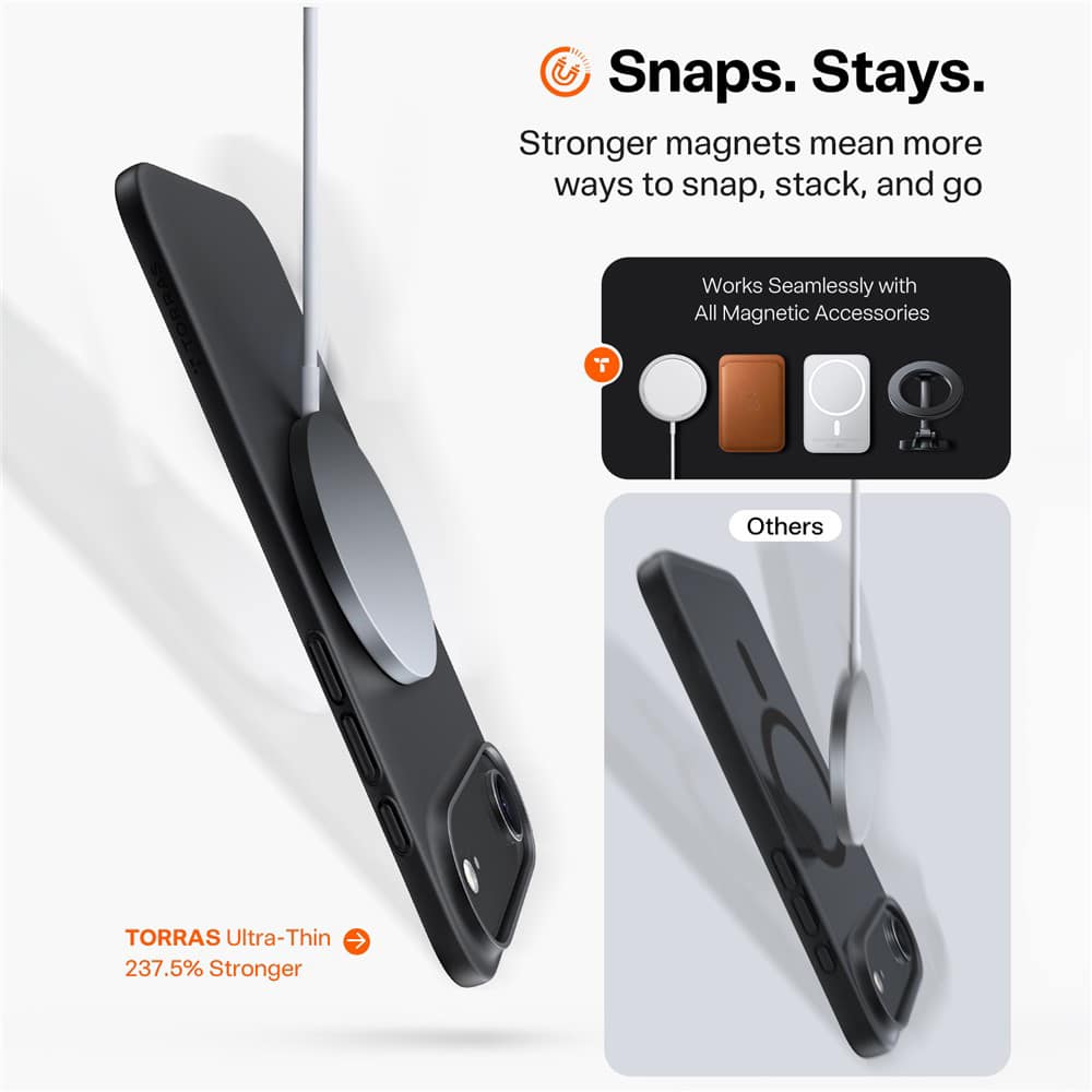 Torras - Slimfit Magsafe Σειρά - iPhone 17 Air - Μαύρο - Image 6