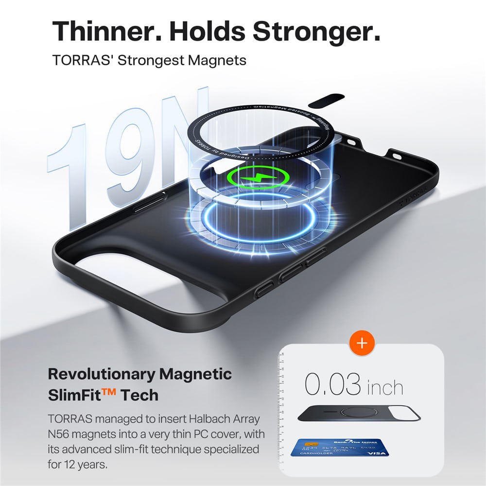 Torras - Slimfit Magsafe Σειρά - iPhone 17 Air - Μαύρο - Image 3