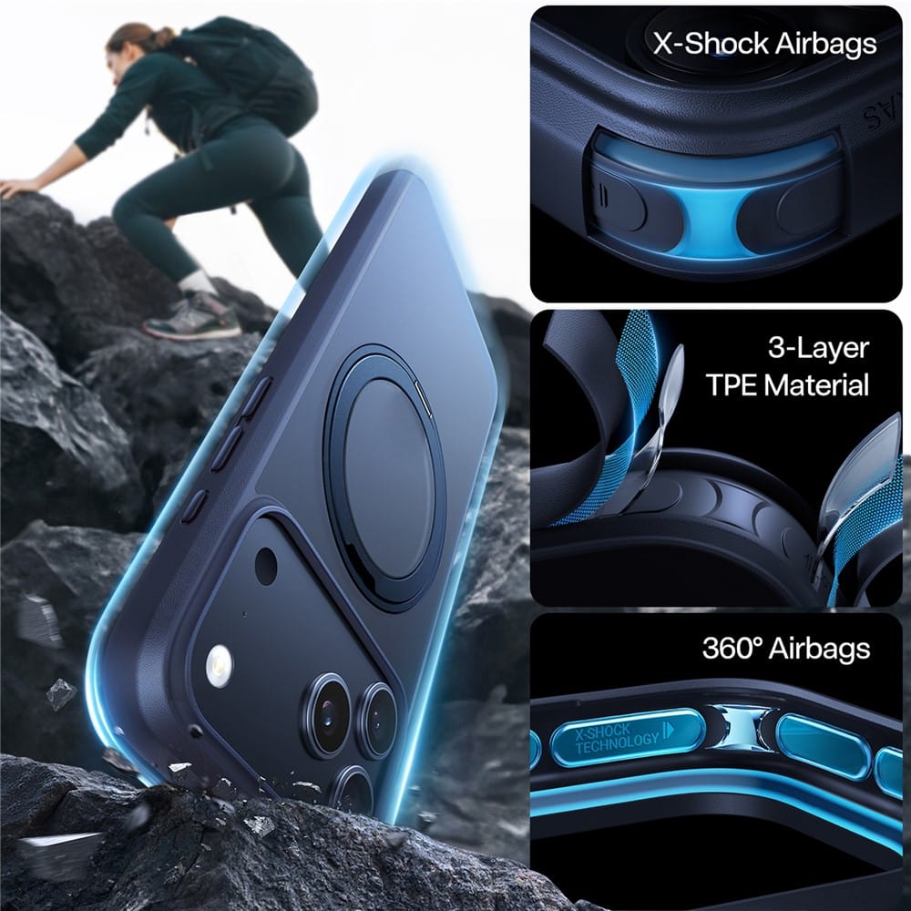 Torras Ostand Pro Series - θήκη για Apple iPhone 17 Pro Max - Μπλε - Image 5