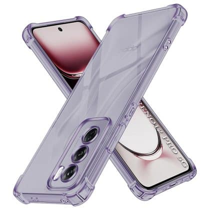 Techsuit Shockproof Clear Silicone - θήκη για Oppo Reno12 Pro - Μαύρο