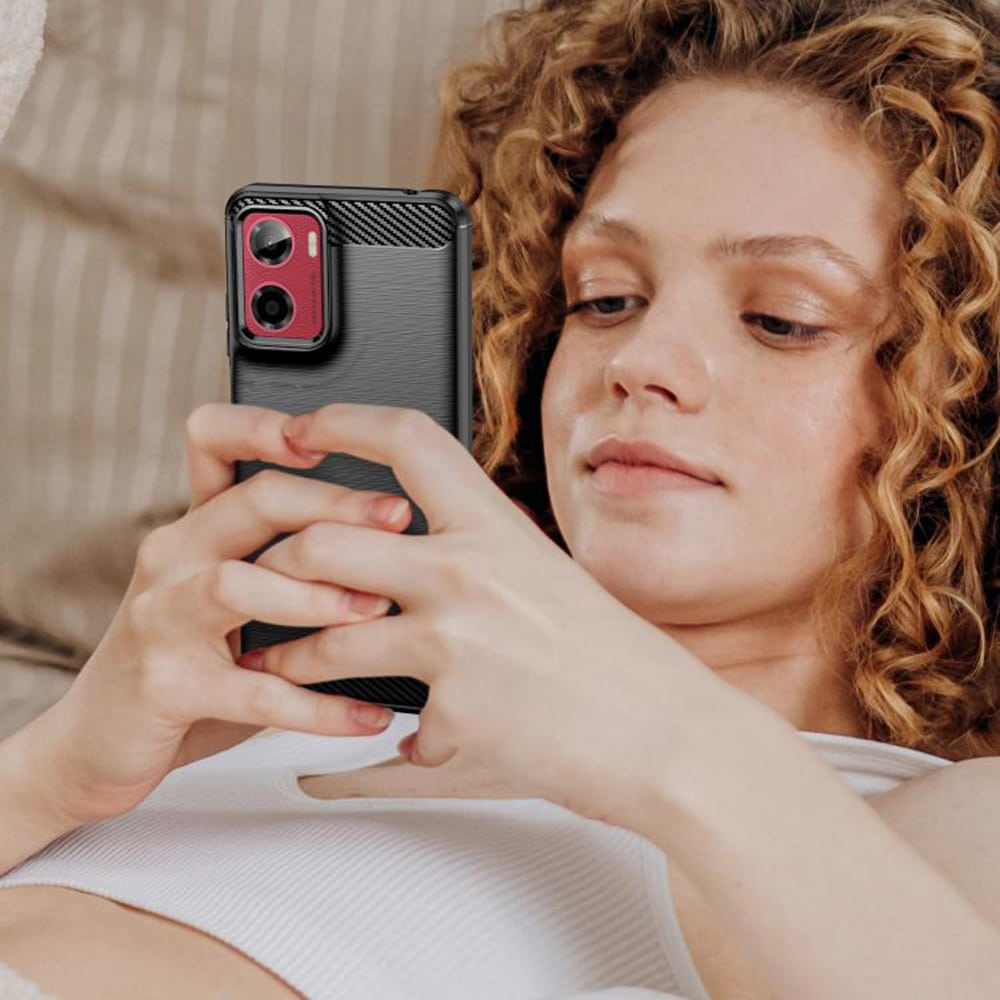 Techsuit Carbon Silicone - θήκη για Motorola Moto G05 - Μαύρο - Image 6