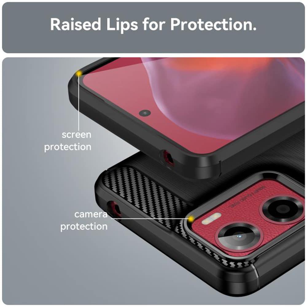 Techsuit Carbon Silicone - θήκη για Motorola Moto G05 - Μαύρο - Image 3