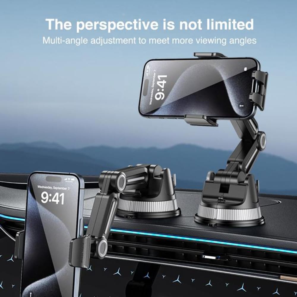 Yesido - Car Holder (c275) - For Dashboard, 1260-Degree All-Round Adjustment Design, 4.7-7.2" Phone - Black - Image 9
