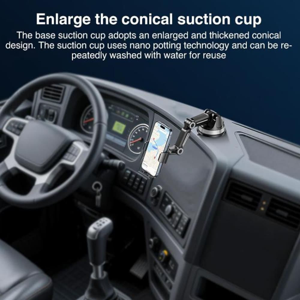 Yesido - Car Holder (c275) - For Dashboard, 1260-Degree All-Round Adjustment Design, 4.7-7.2" Phone - Black - Image 5