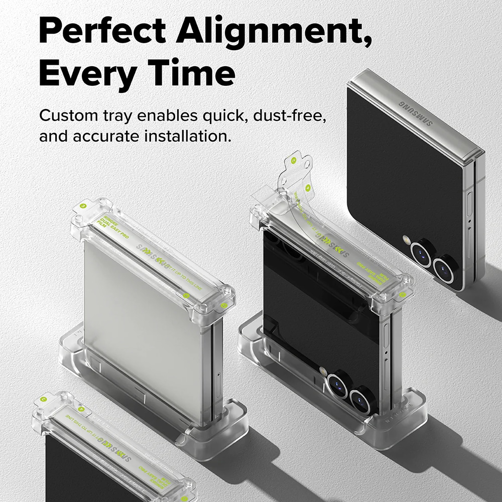 Ringke - Camera Lens Frame Glass - Samsung Galaxy Z Flip7 - Black - Image 4