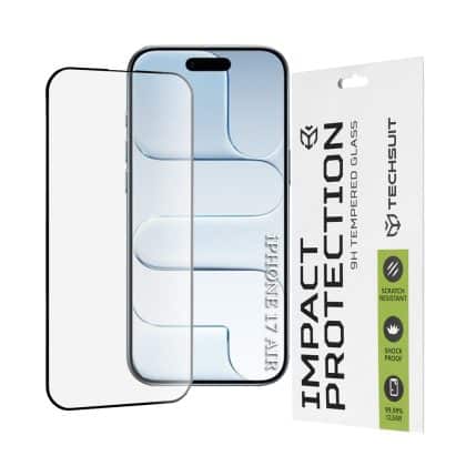 Techsuit - 111D Πλήρης Κάλυψη / Πλήρες Γυαλί με Κόλλα - iPhone 17 Air - Μαύρο
