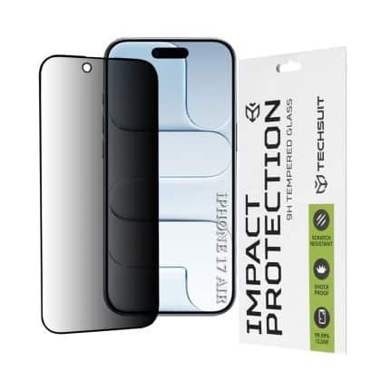 Techsuit - 111D Πλήρης Κόλλα Απορρήτου - iPhone 17 Air - Μαύρο