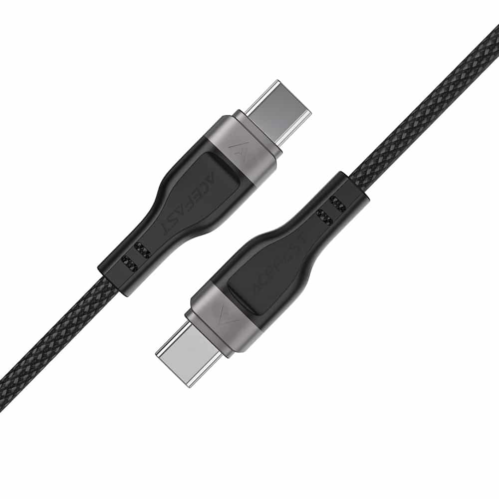 Acefast - Data Καλώδιο (c11-03) - Magnetic Winding, Fast Charging, Type-C To Type-C, 60w, 3a, Adjustable Lenght, 1.2m - Black - Image 2