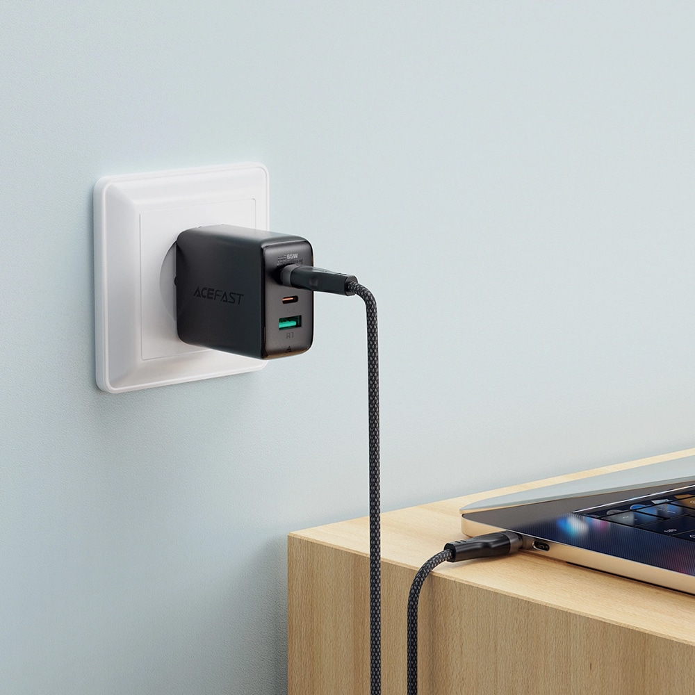 Acefast - Data Καλώδιο (c11-03) - Magnetic Winding, Fast Charging, Type-C To Type-C, 60w, 3a, Adjustable Lenght, 1.2m - Black - Image 6
