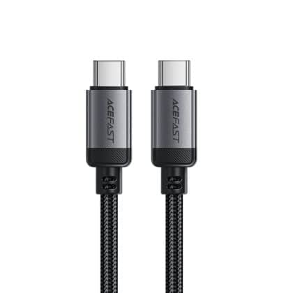 Acefast - Data Καλώδιο (c20-03) - Usb-C To Type-C, 60w, 3a, Fast Charging, Bend-Resistant, Nylon Braid, 1.2m - Black