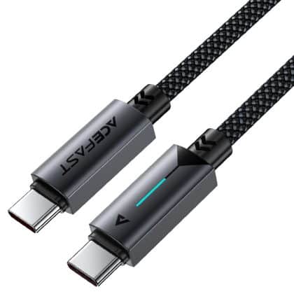 Acefast - Data Καλώδιο (c19-03) - Type-C To Type-C, Fast Charging, 60w, 3a, Bend-Resistant, Nylon Braid, 1.2m - Black