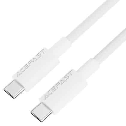 Acefast - Data Καλώδιο (c18-03) - Type-C To Type-C, Fast Charging, 60w, 3a, Bend-Resistant, Nylon Braid, 1.2m - White