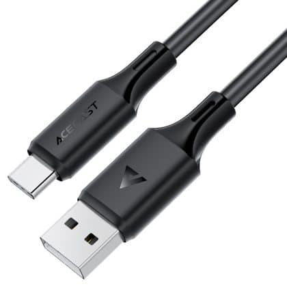 Acefast - Data Καλώδιο (c17-04) - Usb To Type-C, Fast Charging, 3a, Bend-Resistant, Soft Silicone, 1.2m - Black