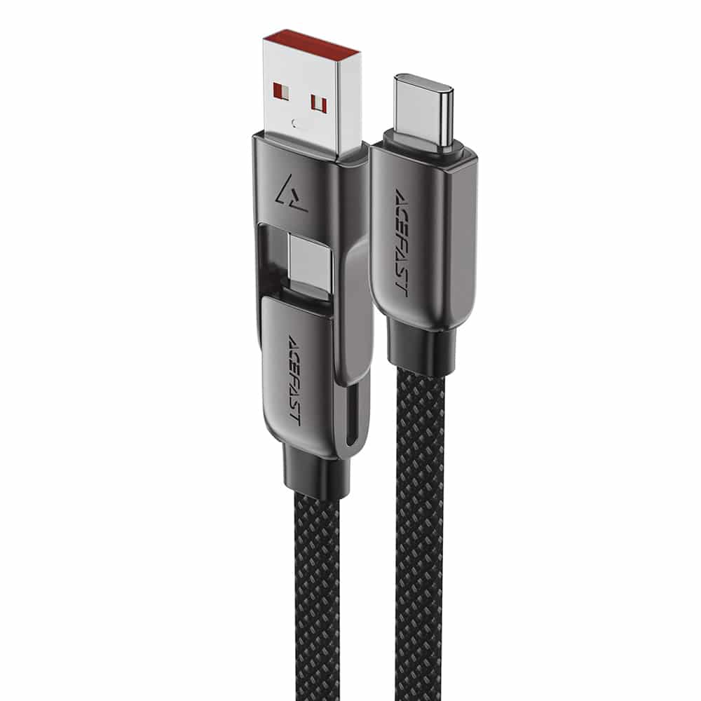 Acefast - Data Καλώδιο (c13-05) - Fast Charge, Type-C To Usb, Type-C, 60w, 3a, Bend-Resistant, Short Design, 0.2m - Black - Image 3