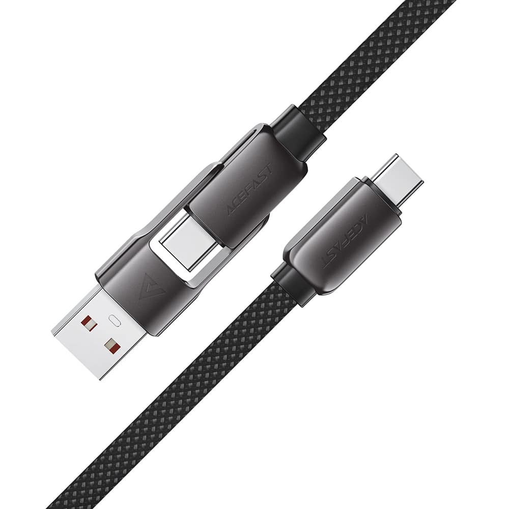 Acefast - Data Καλώδιο (c13-05) - Fast Charge, Type-C To Usb, Type-C, 60w, 3a, Bend-Resistant, Short Design, 0.2m - Black - Image 6