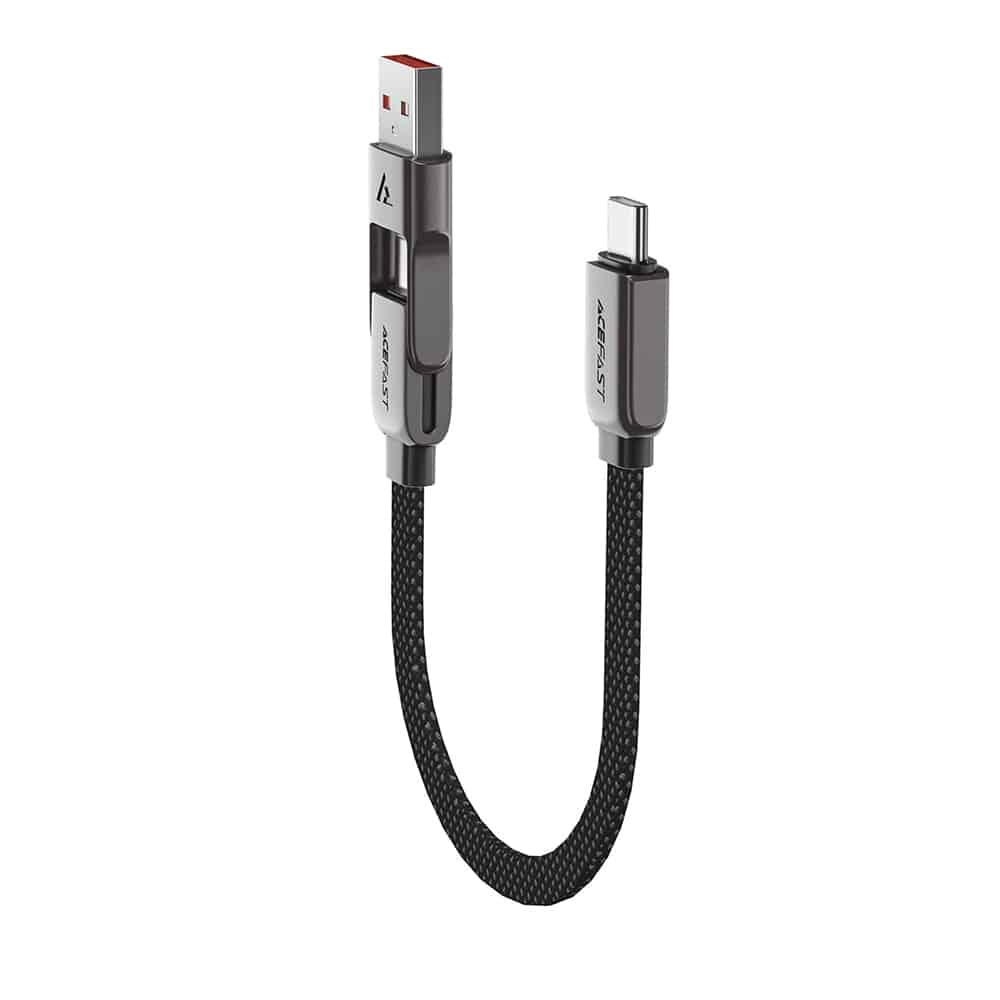 Acefast - Data Καλώδιο (c13-05) - Fast Charge, Type-C To Usb, Type-C, 60w, 3a, Bend-Resistant, Short Design, 0.2m - Black - Image 2