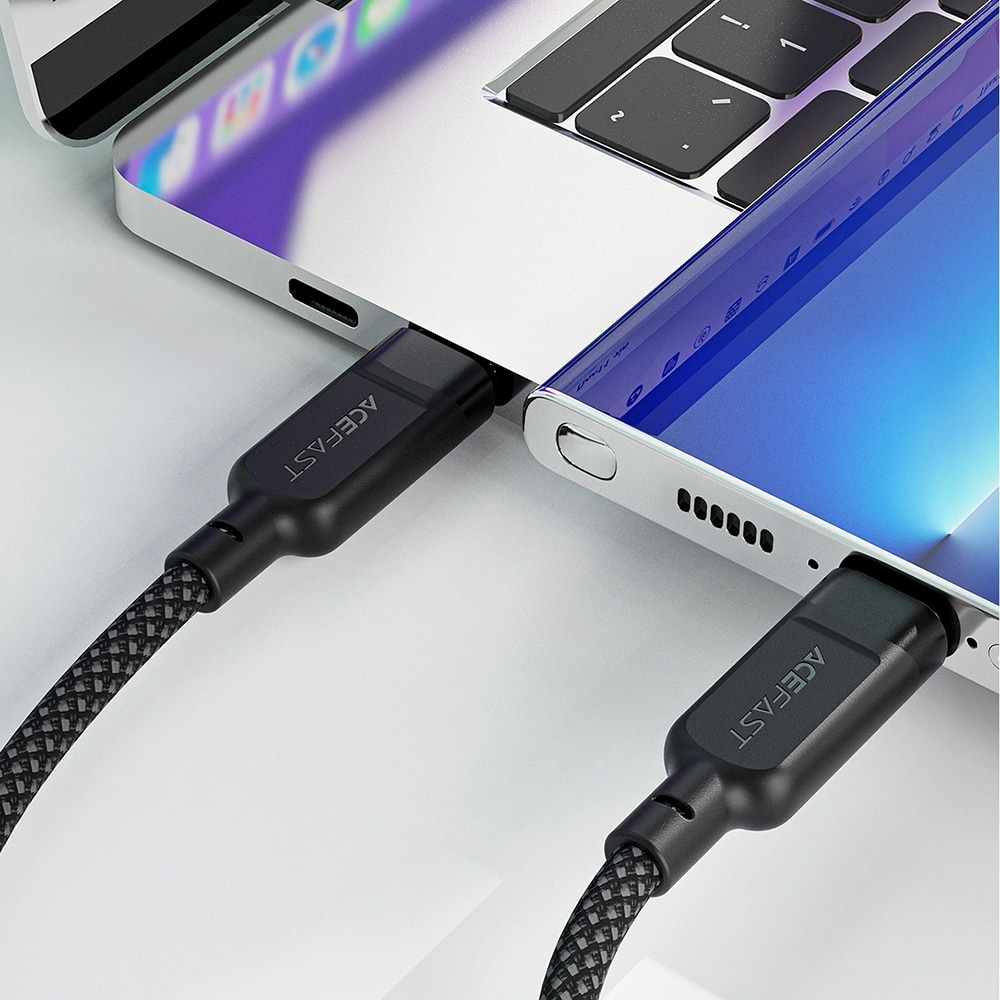 Acefast - Data Καλώδιο (c5-11) - Fast Charging, Usb-C To 2x Type-C, 2in1, 100w, 20v/5a, 480mb/s, 1.2m - Black - Image 6