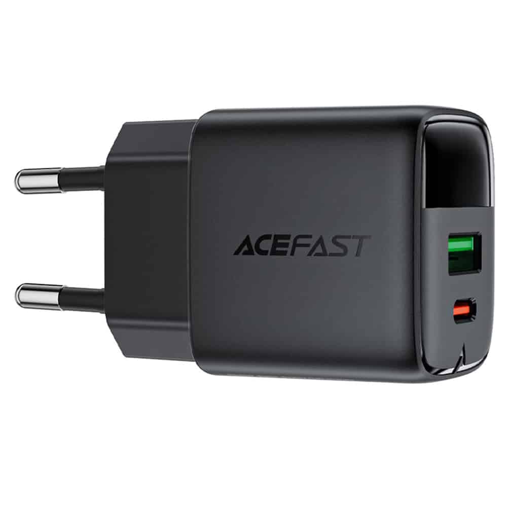 Acefast - Wall Charger (a116) - With Digital Display, Fast Charging, Gan, Type-C, Usb, Pd35w - Black - Image 3