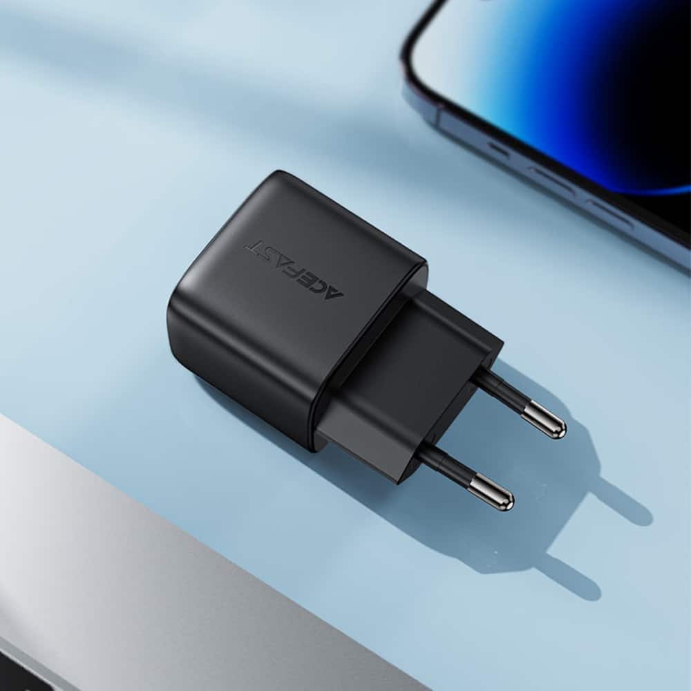Acefast - Wall Charger (a116) - With Digital Display, Fast Charging, Gan, Type-C, Usb, Pd35w - Black - Image 6