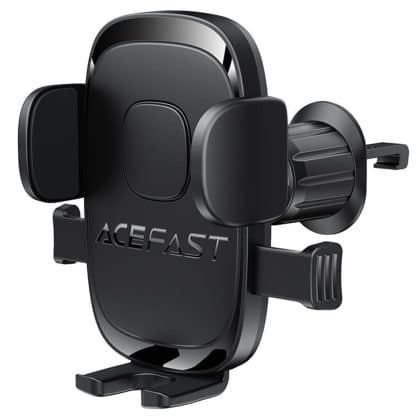 Acefast - Car Holder (d56) - For Air Vent, 4.7" - 6.9" Phones, One-Key Lock, Silicone Grip - Black