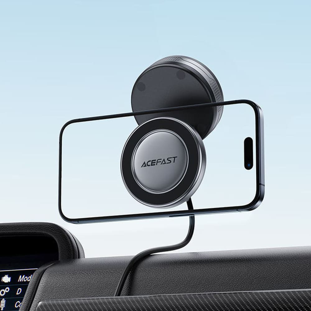 Acefast - Car Holder (e30) - For Dashboard/windshield, Magnetic Grip - Metal Gray - Image 6