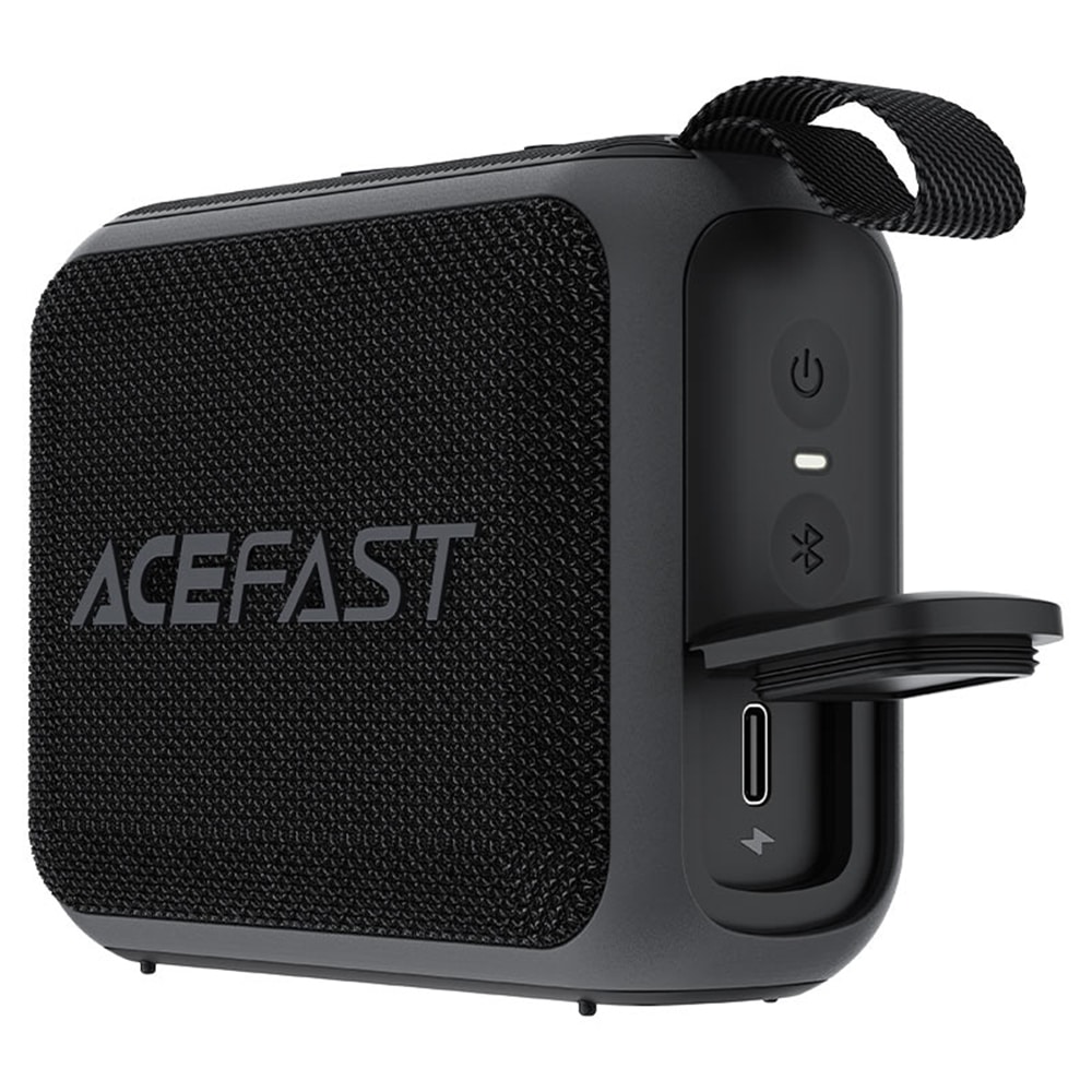 Acefast - Wireless Speaker Go (k4) - Bluetooth 5.4, Portable, 5w Full-Range Speaker, Waterproof Ipx7, Type-C, 900mah- Black - Image 2
