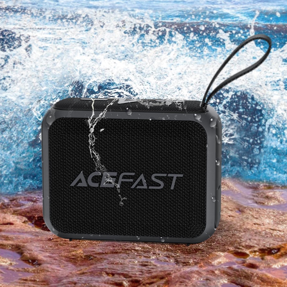 Acefast - Wireless Speaker Go (k4) - Bluetooth 5.4, Portable, 5w Full-Range Speaker, Waterproof Ipx7, Type-C, 900mah- Black - Image 5