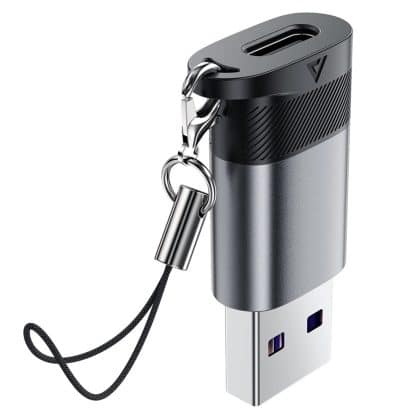 Acefast - Adapter (j8) - Type-C To Usb, 10gbps Data Transmission, 27w, Fast Charging - Metal Gray