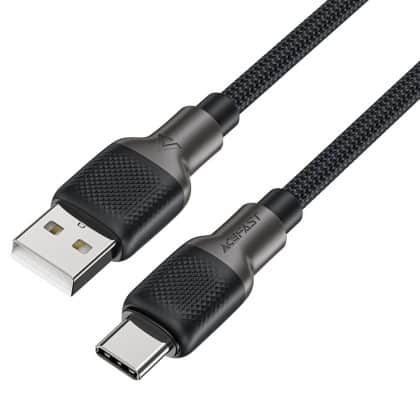Acefast - Data Καλώδιο (c10-04) - Fast Charging, Usb To Type-C, 3a, 25.000 Bends, Durable Silicone, 1.2m - Black