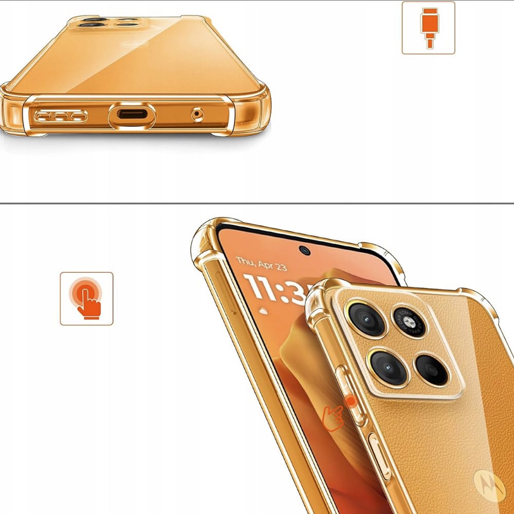 Techsuit Shockproof Clear Silicone - θήκη για Motorola Moto G15 - Διάφανο - Image 2