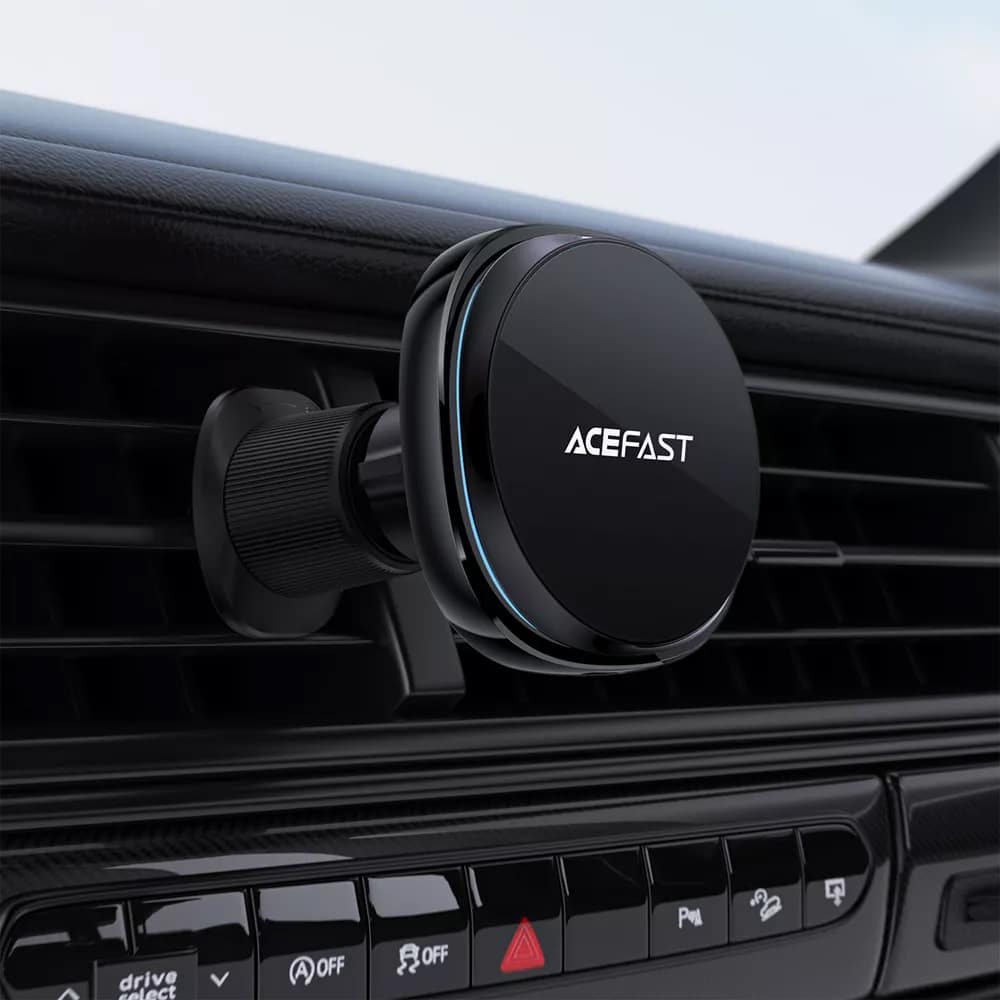 Acefast - Car Holder With Wireless Charging (d31) - For iPhone, Magsafe, 360° Adjustable, For Air Vent, 12v/2a, 15w - Black - Image 6