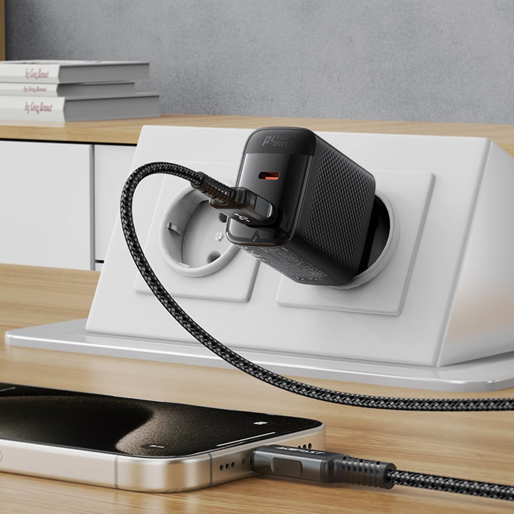 Acefast - Wall Charger (a106) - Gan Technology, Fast Charging, Type-C, Usb, 45w, 3a - Black - Image 5