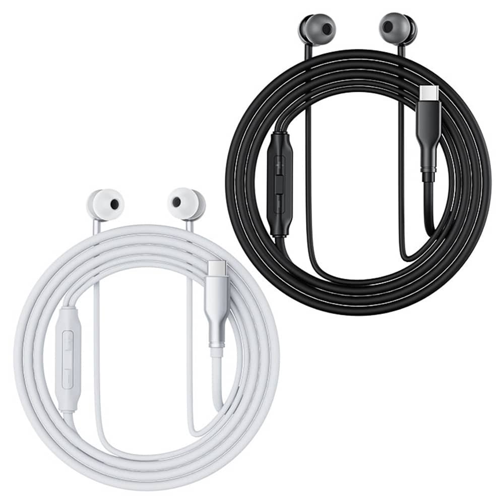 Acefast - Wired Earphones (l8) - Type-C, In-Ear Design, With Microphone, Control Remote, Flexible, Silicone, 1.2m - Gray - Image 3