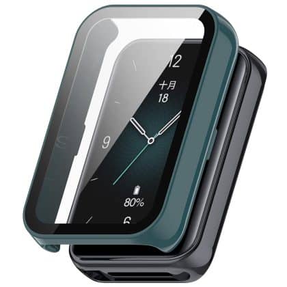 Techsuit - Defense360 Pro + Προστατευτικό Οθόνης - Honor Band 10 / Band 9 - Σκούρο Τηλέγιο