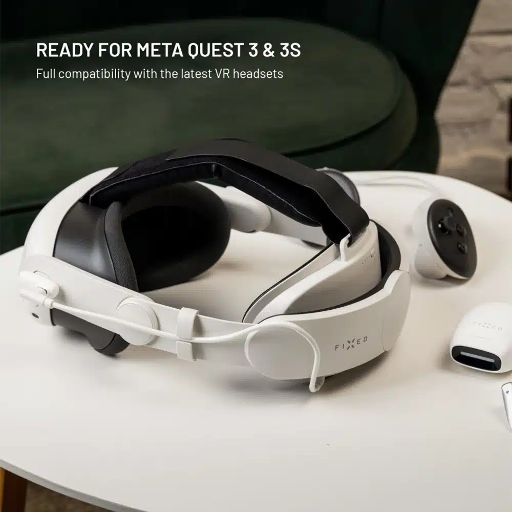Fixed - Vr Power Headstrap (fixmq-Phs-Wh) - For Meta Quest 3/3s, 6000mah, Adjustable, Led Indicator, Soft Padding - White - Image 6