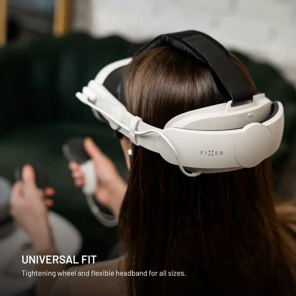 Fixed - Vr Power Headstrap (fixmq-Phs-Wh) - For Meta Quest 3/3s, 6000mah, Adjustable, Led Indicator, Soft Padding - White - Image 7