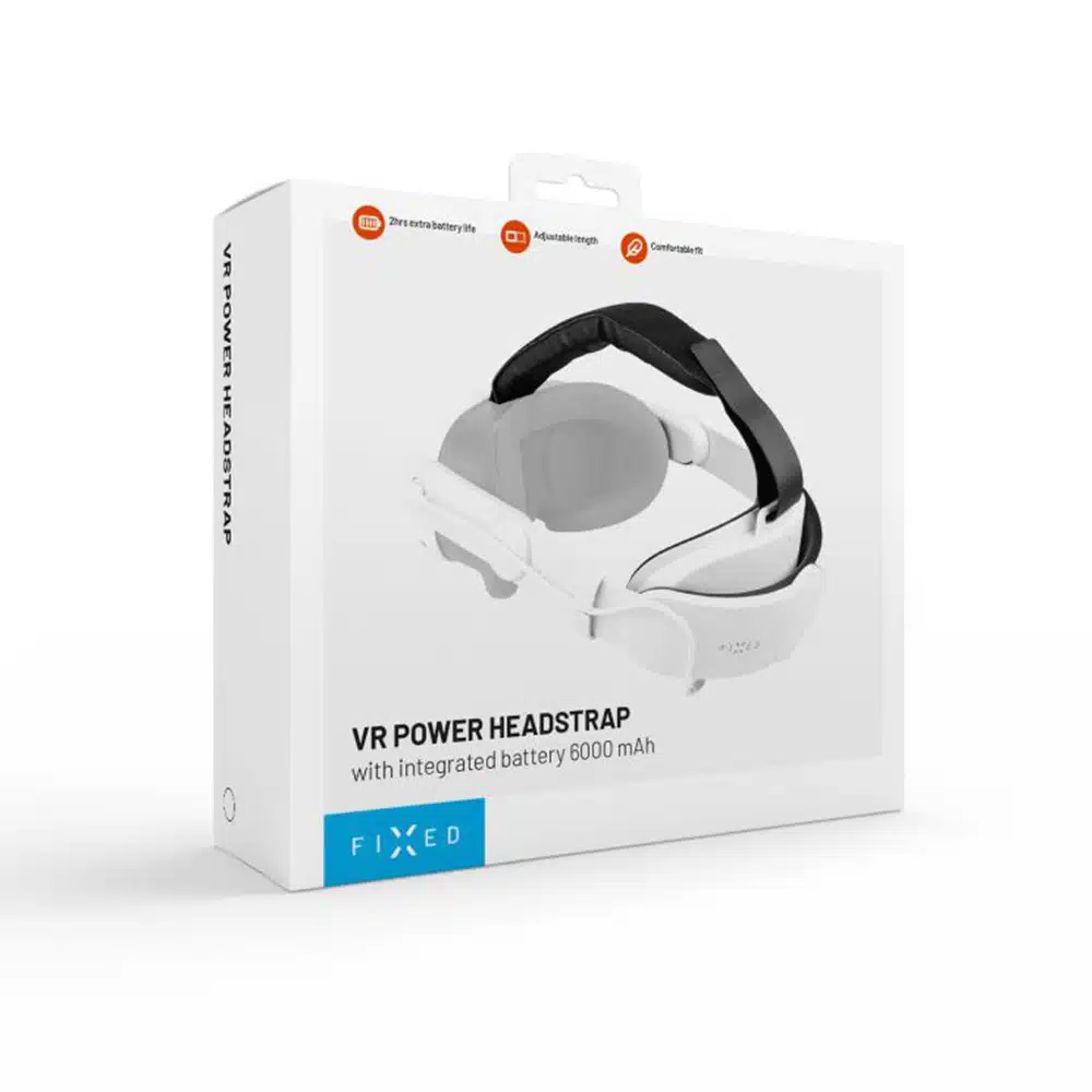 Fixed - Vr Power Headstrap (fixmq-Phs-Wh) - For Meta Quest 3/3s, 6000mah, Adjustable, Led Indicator, Soft Padding - White - Image 8