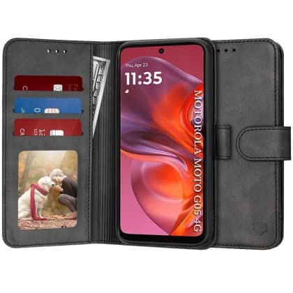 Techsuit Diary Book - θήκη για Motorola Moto G05 - Μαύρο
