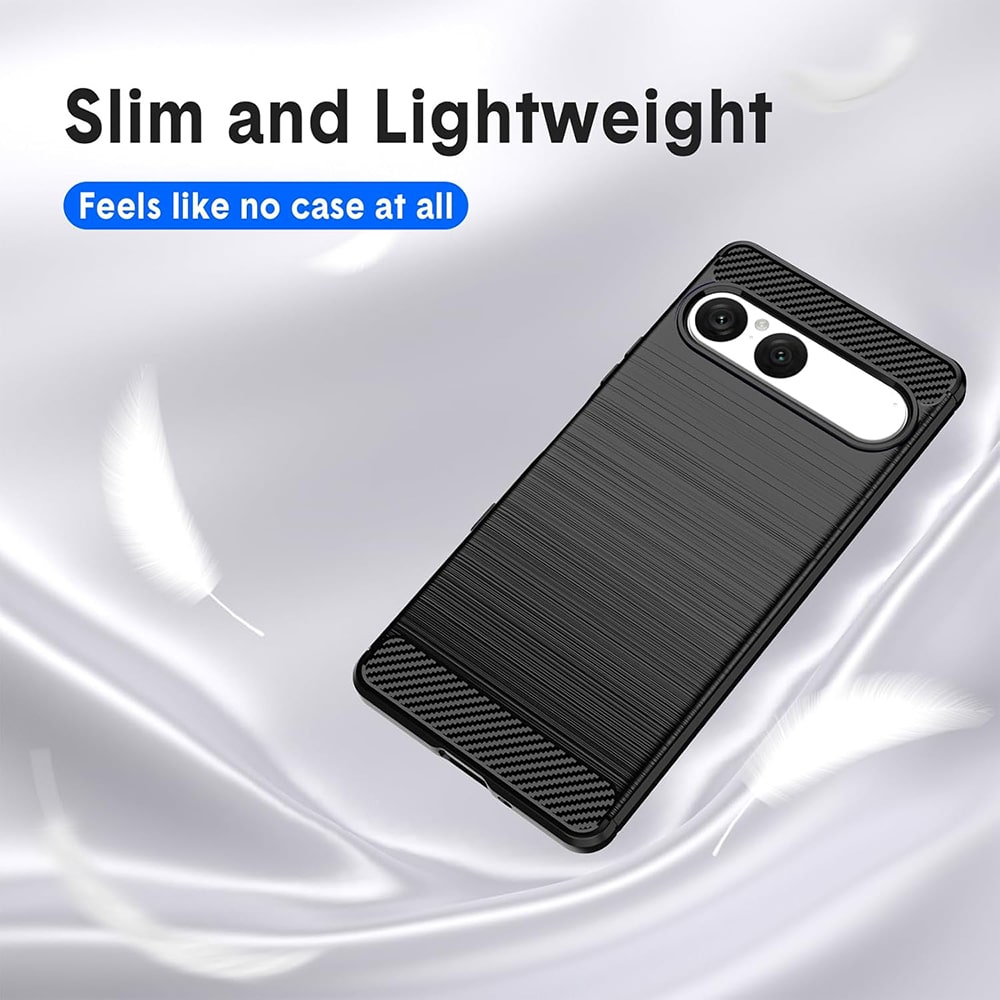 Techsuit Carbon Silicone - θήκη για Sony Xperia 10 VII - Μαύρο - Image 4
